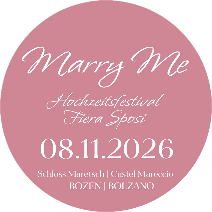 Marry Me Hochzeitsfestival – 8. November 2026, Schloss Maretsch, Bozen